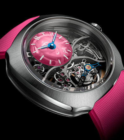 LO STREAMLINER CYLINDRICAL TOURBILLON SKELETON ALPINE LIMITED EDITION PINK LIVERY